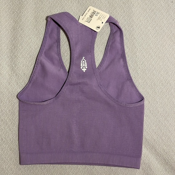 NWT Free People Movement Free Throw Crop Ribbed Racerback Tank Top - Picture 4 of 6